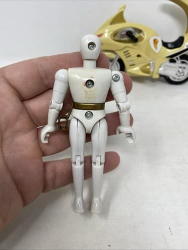 Mighty Morphin Power Rangers MMPR - White Ranger & Shark Cycle 1995 Bandai — photo 4