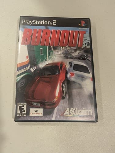 Burnout PS2 CIB ( Sony PlayStation 2, 2001) Complete with Manual & Reg Card