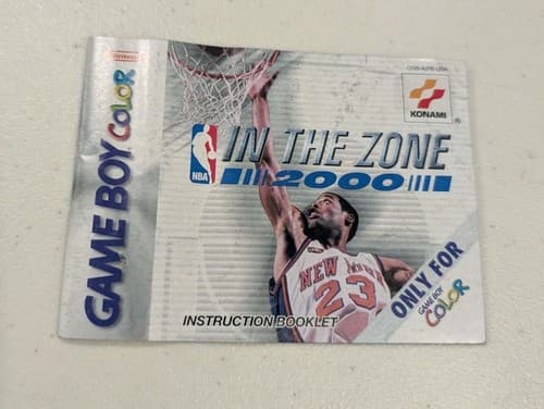 NBA In The Zone 2000 - Nintendo Game Boy Color GBC - Game Cart & Manual Tested — photo 5