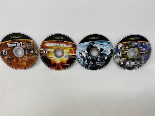 Xbox Lot Of 4 Rainbow Six Shadow Ops Medal Of Honor European Assault Ghost Recon