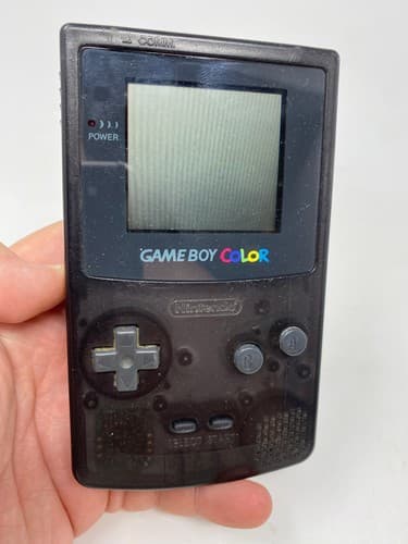 Game Boy Color Aiden Clear Black GBC Handheld Loose Very Rare OEM Smoke Tested