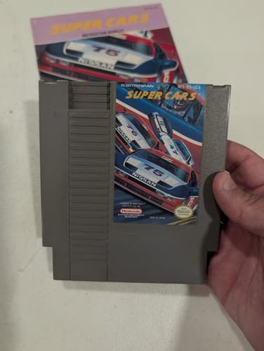 Super Cars (Nintendo NES, 1991) Game Cart & Manual, Tested & Working — photo 2