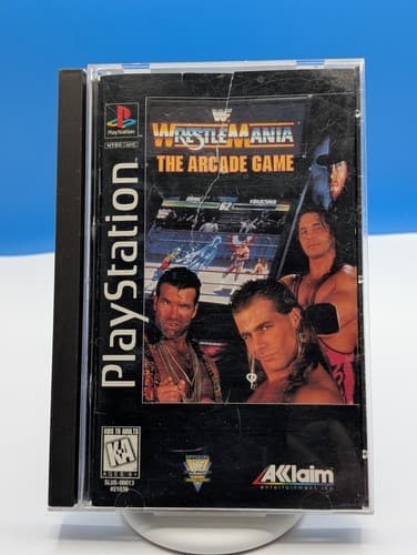 WrestleMania: The Arcade Game PS2 Longbox case broken w/ instructions Look