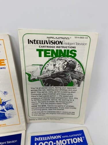 Lot of 7 Intellivision Mattel Activision Game / Console Manuals only — photo 6