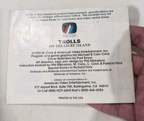 Trolls NES Cart And Manual Nintendo, Tested And Working — photo 5