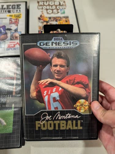 Lot Of 4 Sega Genesis Football/Rugby Games - Joe Montana, College — photo 2