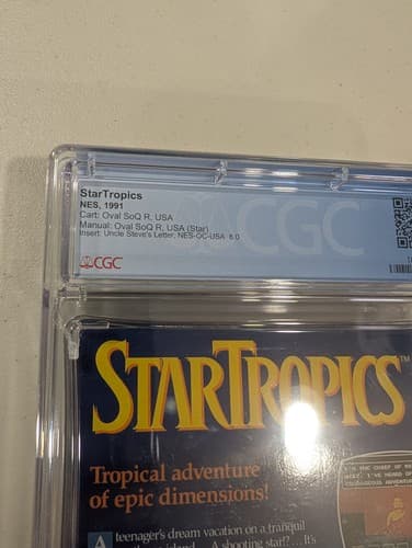 Star Tropics Startropics Nintendo NES CGC Graded 9.0 CIB - 9.8 Cart, 9.2 Box! — photo 5
