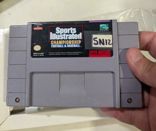 Sports Illustrated Championship Football & Baseball SNES Game And Box — photo 9