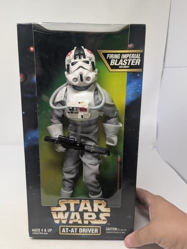 1997 Kenner Star Wars AT-AT Driver 12" Action Figure Firing Imperial Blaster NIB