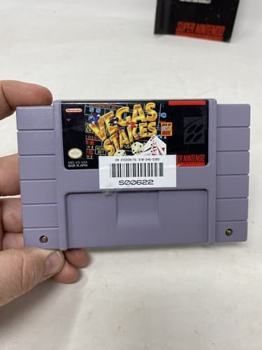 Vegas Stakes (Super Nintendo, SNES) Cartridge & Manual Only/Tested/Authentic — photo 2