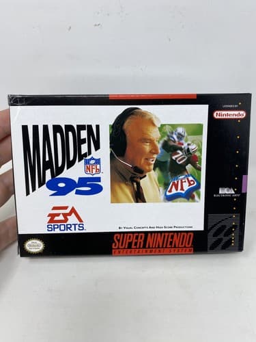 Madden NFL 95 [SNES] *BOX, MANUAL, & CARTRIDGE And Posters NICE Ships Fast