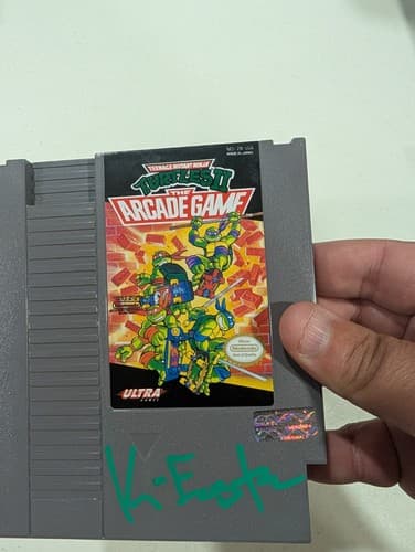 Kevin Eastman Signed Teenage Mutant Ninja Turtles NES Game W/ COA - Cartridge  — photo 6