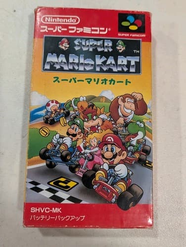 Nintendo Super Famicom SFC Super Mario Kart Complete CIB Import Japanese