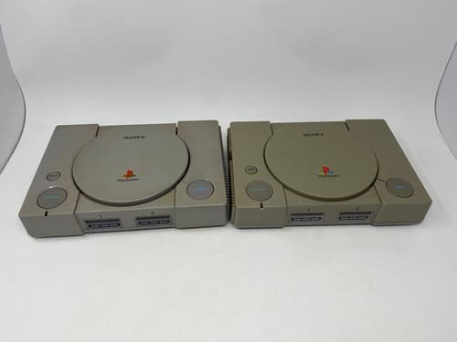 Two (2) Sony PlayStation One PS1 Game Console Only for Parts or Repair SCPH-7501