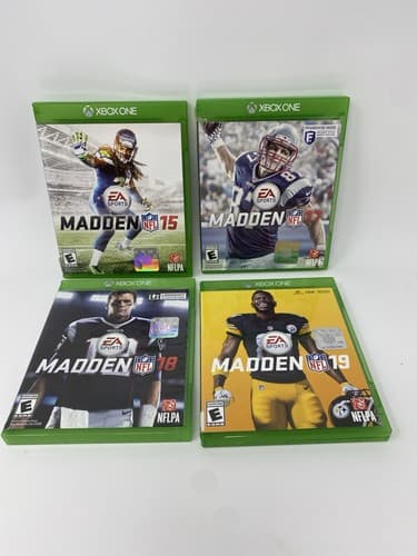 Madden NFL Game Lot of 4 (Microsoft Xbox One) 15 17 18 19 Brady Gronkowski OBJ