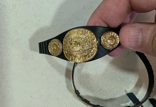 Lot of 11 WWE/WWF/ECW Action Figure Championship Belts, Used — photo 9