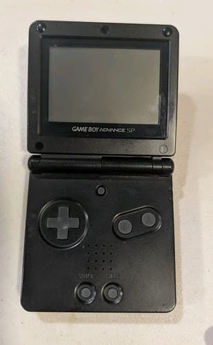 Nintendo Game Boy Advance SP Handheld Gaming System (AGS-001) Black w/ Stickers — photo 3