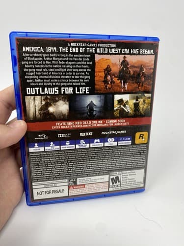 Red Dead Redemption 2  (Sony PlayStation 4) Discs Map Inserts Game Case — photo 2