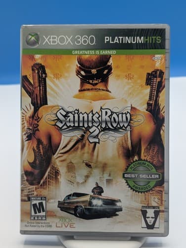 Saints Row 2 Platinum Hits Microsoft Xbox 360 w/ Case & Manual M