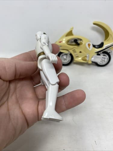 Mighty Morphin Power Rangers MMPR - White Ranger & Shark Cycle 1995 Bandai — photo 6