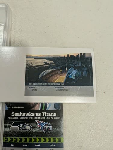 RUSSELL WILSON DEBUT PSA 6 SEAHAWKS 2012 NFL TICKET + 2012 Season Tickets — photo 7
