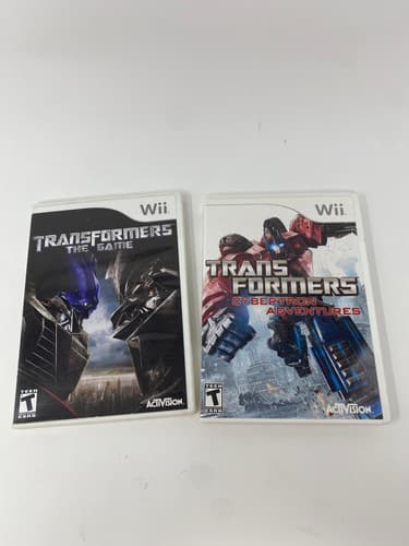 Lot of 2 Nintendo Wii Games - Transformers: The Game & Cybertron Adventures WORK
