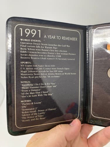 1991 - Coin Set THAT VERY SPECIAL YEAR World Events, Sports, Songs & Movies — photo 9