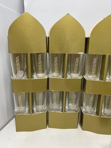 Lot Of 10 Luksusowa Polish Vodka Square Shot Promotional Store Pack 4 Glasses — photo 2