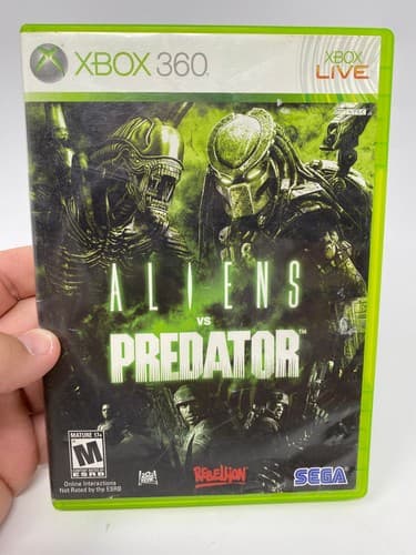 Aliens vs Predator Xbox 360 Video Game FPS Action Multiplayer SEGA No Manual