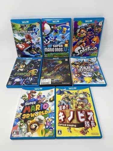 Lot of 8Wii U Game Including StarFox Splatoon Smash Bros & More Import JAPAN