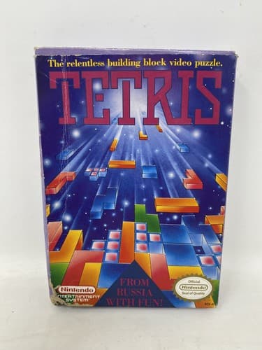 Tetris NES Nintendo Entertainment System CIB Game Box Manual & Case Ships Fast