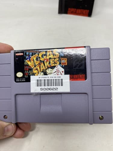 Vegas Stakes (Super Nintendo, SNES) Cartridge & Manual Only/Tested/Authentic — photo 4