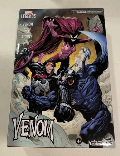King in Black Marvel Legends Venom, Agony & Marvel's Riot Action Figure 3-Pack