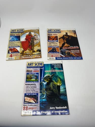 Lot of 3 Art Scene International Airbrush Illustration Feb 2005 Michael Knepper