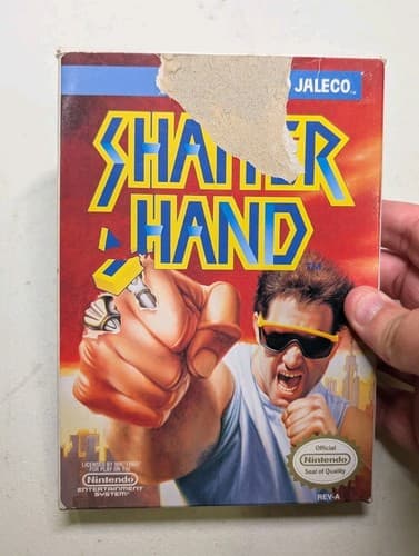 Shatterhand (Nintendo Entertainment System 1991) NES COMPLETE w Damaged Box