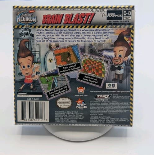 Jimmy Neutron Vs Jimmy Negatron - GBA Gameboy Advance Brand New Sealed — photo 2