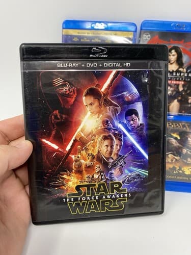 Blu-Ray Lot Of 4 Star Wars Force Awakens Guardians Galaxy Hobbit Batman Superman — photo 2