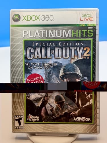Call of Duty 2: Special Edition (Xbox 360) Platinum CIB with Bonus DVD & TESTED