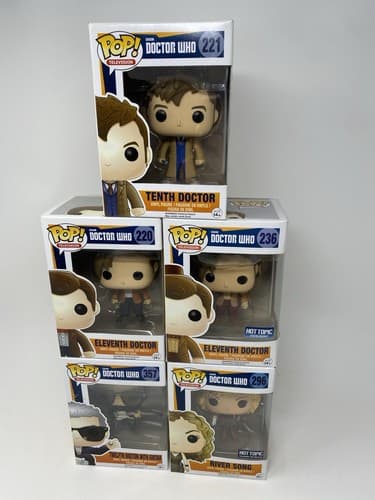Funko Pop Doctor Who Eleventh Tenth River Song Guitar 220 221 236 296 357 Lot 5