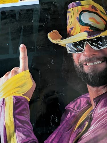 Macho Man Randy Savage WWF Poster 1990 Rare 23x35 Original — photo 4