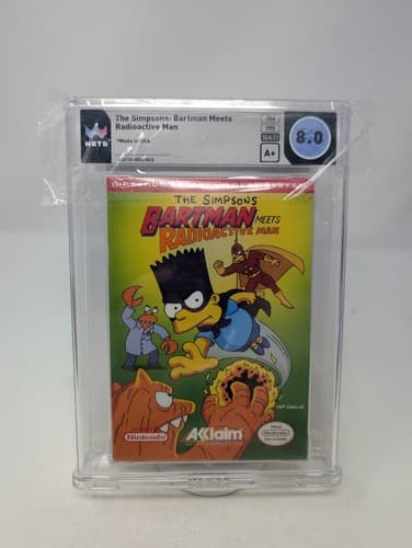 The Simpsons: Bartman Meets Radioactive Man NES WATA 8.0 A+ Brand New Sealed