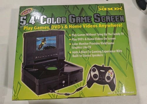 Intec Xbox Color Game Screen Microsoft For parts Screen cracked AS IS