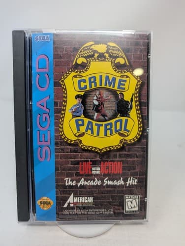 Crime Patrol (Sega CD, 1994) Complete CIB With Registration Card, Foam