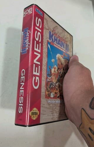Genghis Khan II Clan of the Gray Wolf Sega Genesis, Game, Box, Manual, Reg — photo 2
