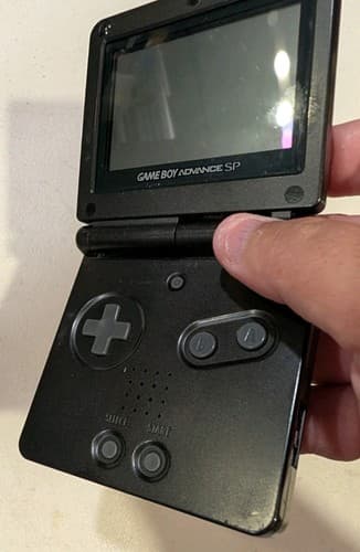 Nintendo Game Boy Advance SP Handheld Gaming System (AGS-001) Black w/ Stickers — photo 6