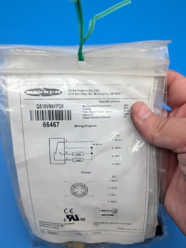 Banner QS18VN6LPQ8 All Purpose Photoelectric Sensors, Lot Of 5 — photo 2