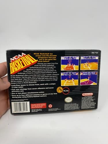 NCAA Basketball Super Nintendo SNES Complete Game, Box & Manual READ — photo 7