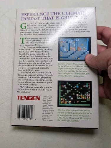 Gauntlet (Nintendo NES) Game, Box, Manual, Reg - Grey Cart, Tested — photo 4