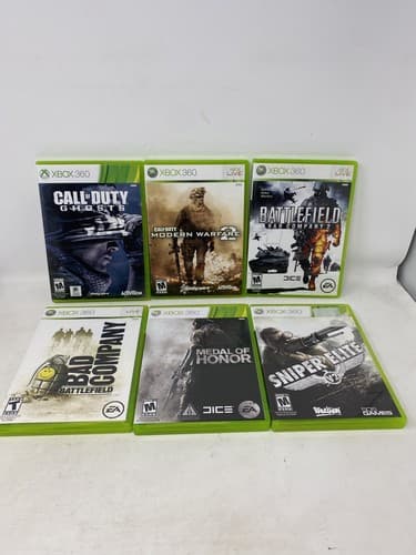 Xbox 360 Call Of Duty Battlefield Medal Of Honor Sniper Elite 6 Games MW2 Ghosts