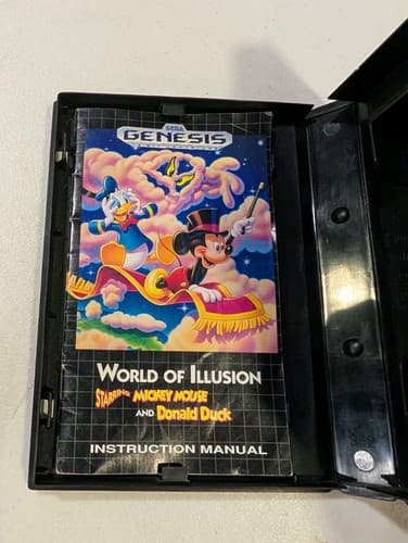 Sega Genesis World of Illusion Mickey & Donald Original Box + Manual, No Game — photo 3